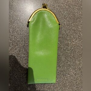 Kate Spade Green Small Glasses Case - with clasp -Excellent condition